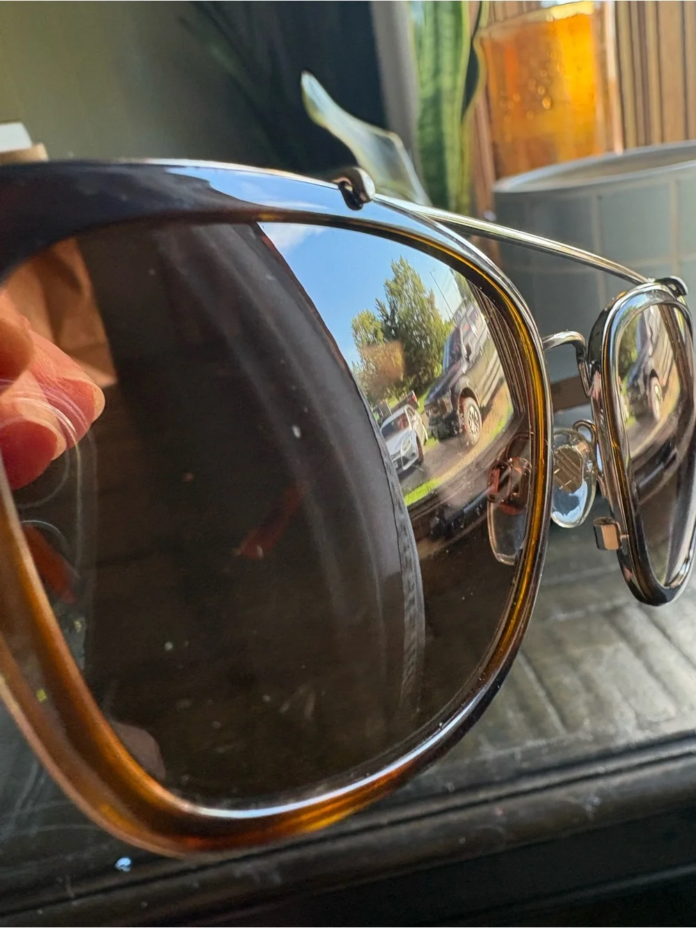 RARE Burberry Womens Pilot Sunglasses Havana Brown Gradient